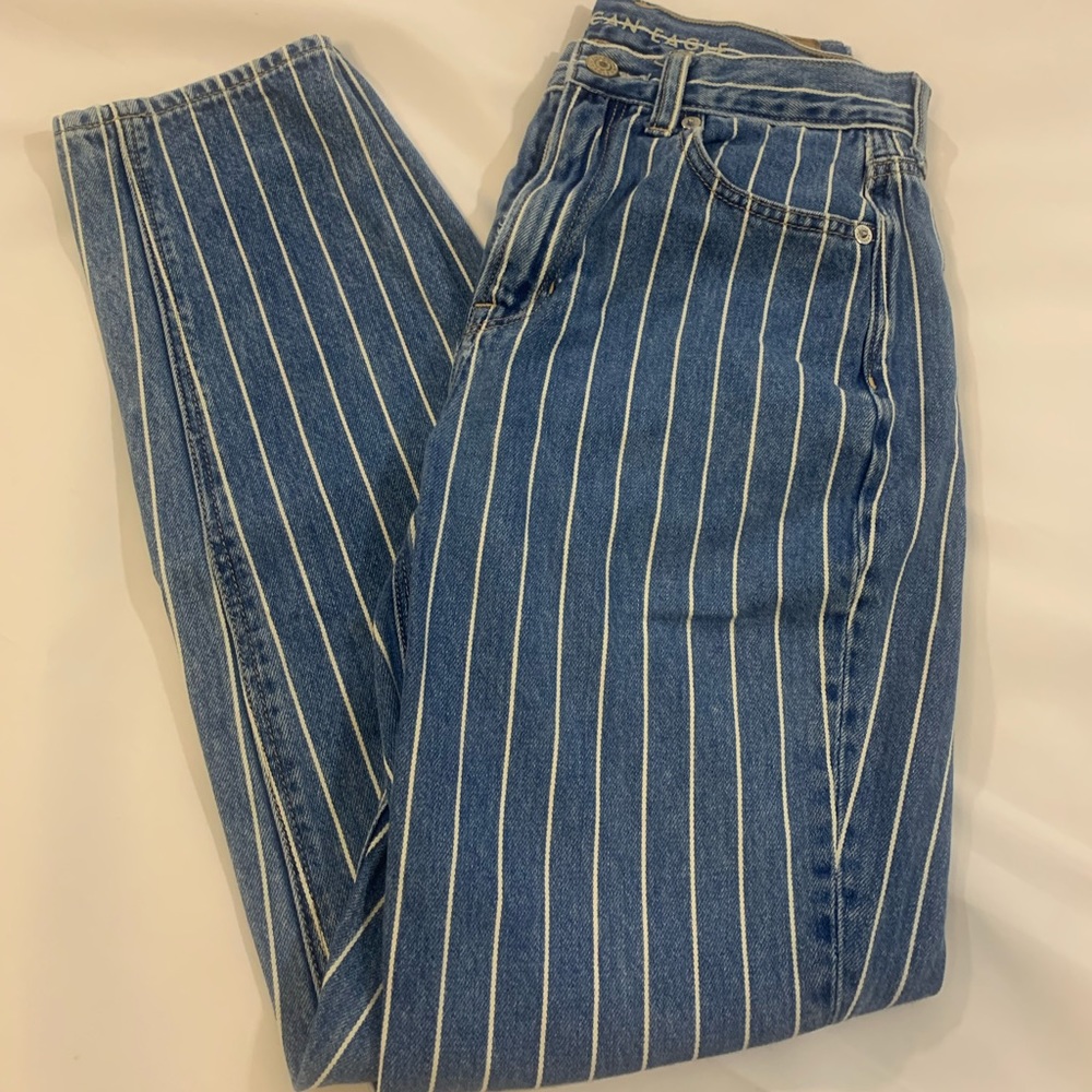 Striped American Eagle jeans